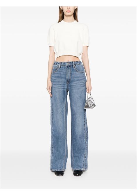 White logo-embossed cropped top Alexander Wang - women ALEXANDER WANG | 1KC3231037104